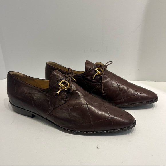 Barneys New York Shoes - Vintage Barneys New York Quilted Leather Loafers Brown Made in Italy EU 40 US 10